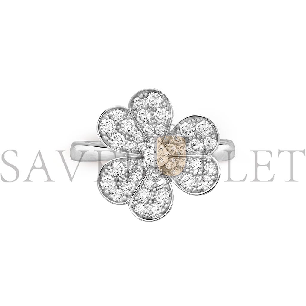 v*n cl*f arpels frivole ring, 1 flower - white gold, Di*m*nd  vcard31600